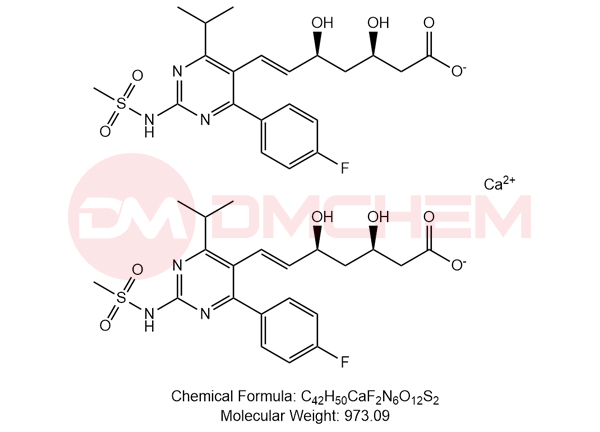 (3R,5S,E)-7-(4-(4-fluorophenyl)-6-isopropyl-2-(methylsulfonamido)pyrimidin-5-yl)-3,5-dihydroxyhept-6-enoate,1/2calcium salt