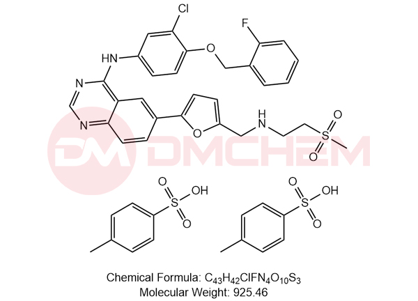 N-（3-氯-4-（（2-氟苄基）氧基）苯基）-6-（5-（（（（2-（甲基磺酰基）乙基）氨基）甲基）呋喃-2-基）喹唑啉-4-胺-双（4-甲基苯磺酸盐）