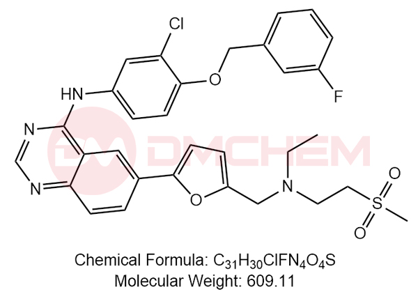 N-[3-氯-4-[[-(3-氟苯基)甲基]氧基]苯基]-6-[5-[[乙基[2-（甲基磺酰基）乙基]氨基]甲基]-2-呋喃基]-4-喹唑啉