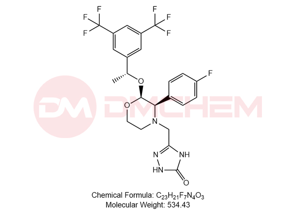 5-(((2S,3R)-2-((R)-1-(3,5-bis(trifluoromethyl)phenyl)ethoxy)-3-(4-fluorophenyl)morpholino)methyl)-2,4-dihydro-3H-1,2,4-triazol-3-one