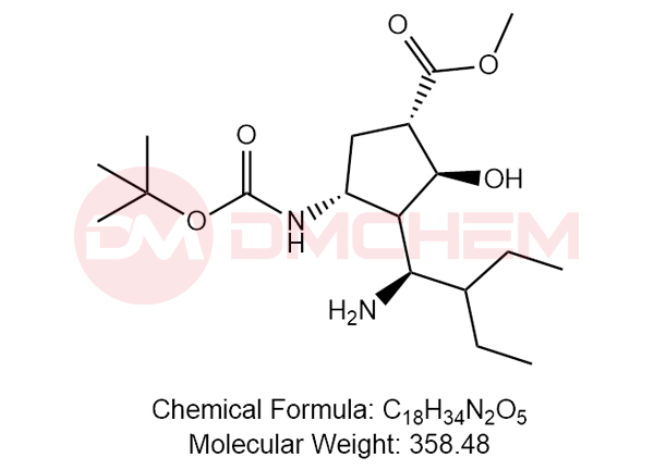 methyl (1S,2S,4R)-3-((R)-1-amino-2-ethylbutyl)-4-((tert-butoxycarbonyl)amino)-2-hydroxycyclopentane-1-carboxylate