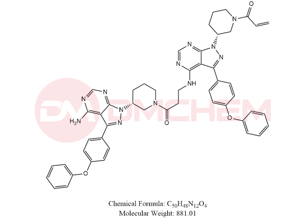 1-((R)-3-(4-((3-((R)-3-(4-amino-3-(4-phenoxyphenyl)-1H-pyrazolo[3,4-d]pyrimidin-1-yl)piperidin-1-yl)-3-oxopropyl)amino)-3-(4-phenoxyphenyl)-1H-pyrazol