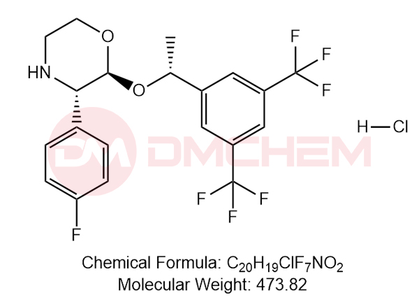 (2S,3S)-2-((R)-1-(3,5-bis(trifluoromethyl)phenyl)ethoxy)-3-(4-fluorophenyl)morpholine hydrochloride