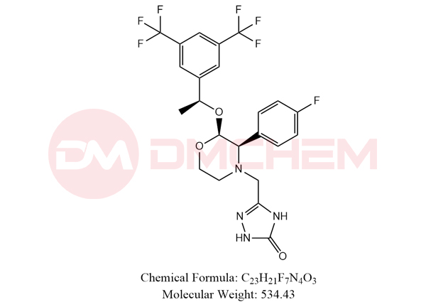 5-(((2S,3R)-2-((S)-1-(3,5-bis(trifluoromethyl)phenyl)ethoxy)-3-(4-fluorophenyl)morpholino)methyl)-2,4-dihydro-3H-1,2,4-triazol-3-one