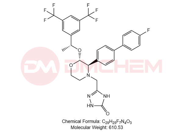 5-(((2R,3R)-2-((R)-1-(3,5-bis(trifluoromethyl)phenyl)ethoxy)-3-(4’-fluoro-[1,1’-biphenyl]-4-yl)morpholino)methyl)-2,4-dihydro-3H-1,2,4-tri