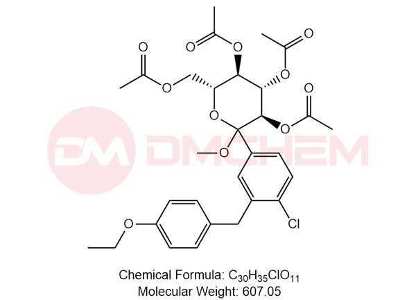 (3R,4S,5R,6R)-6-(acetoxymethyl)-2-(4-chloro-3-(4-ethoxybenzyl)phenyl)-2-methoxytetrahydro-2H-pyran-3,4,5-triyl triacetate